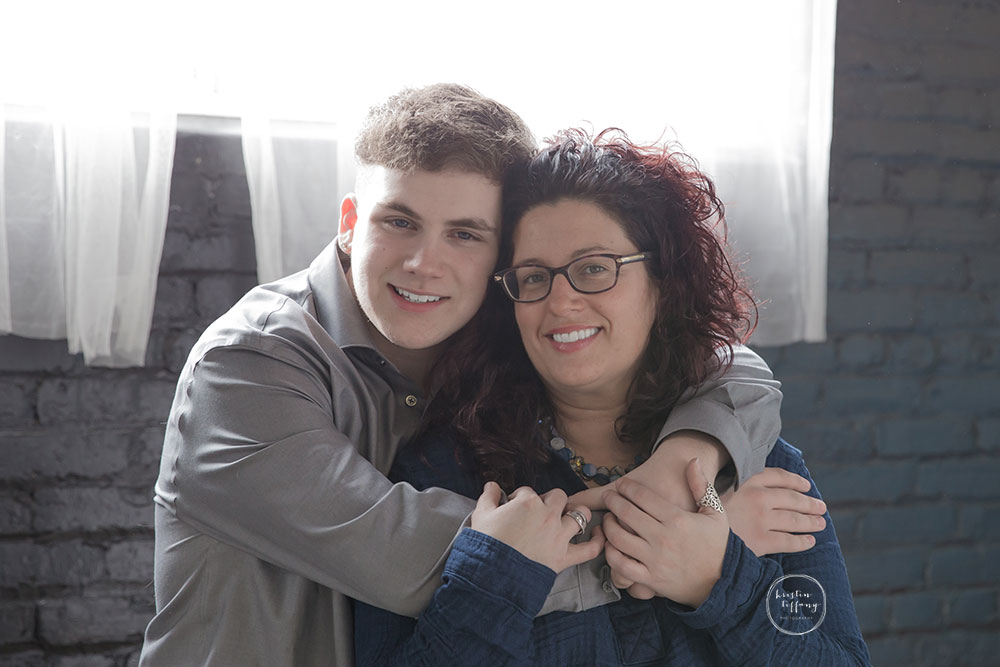 a photo of a mother and her teenaged son