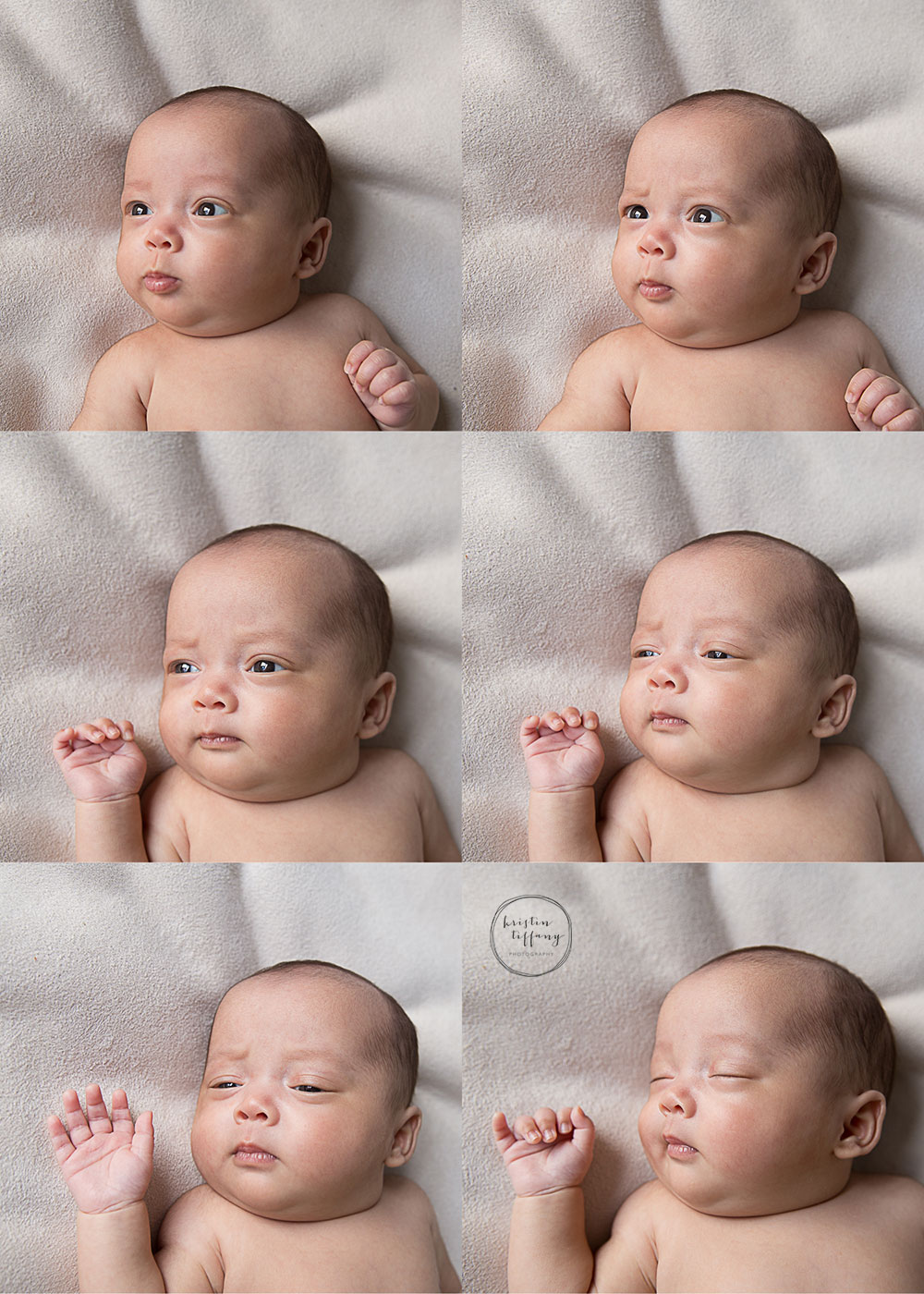 a series of photos featuring a baby boys cute expressions