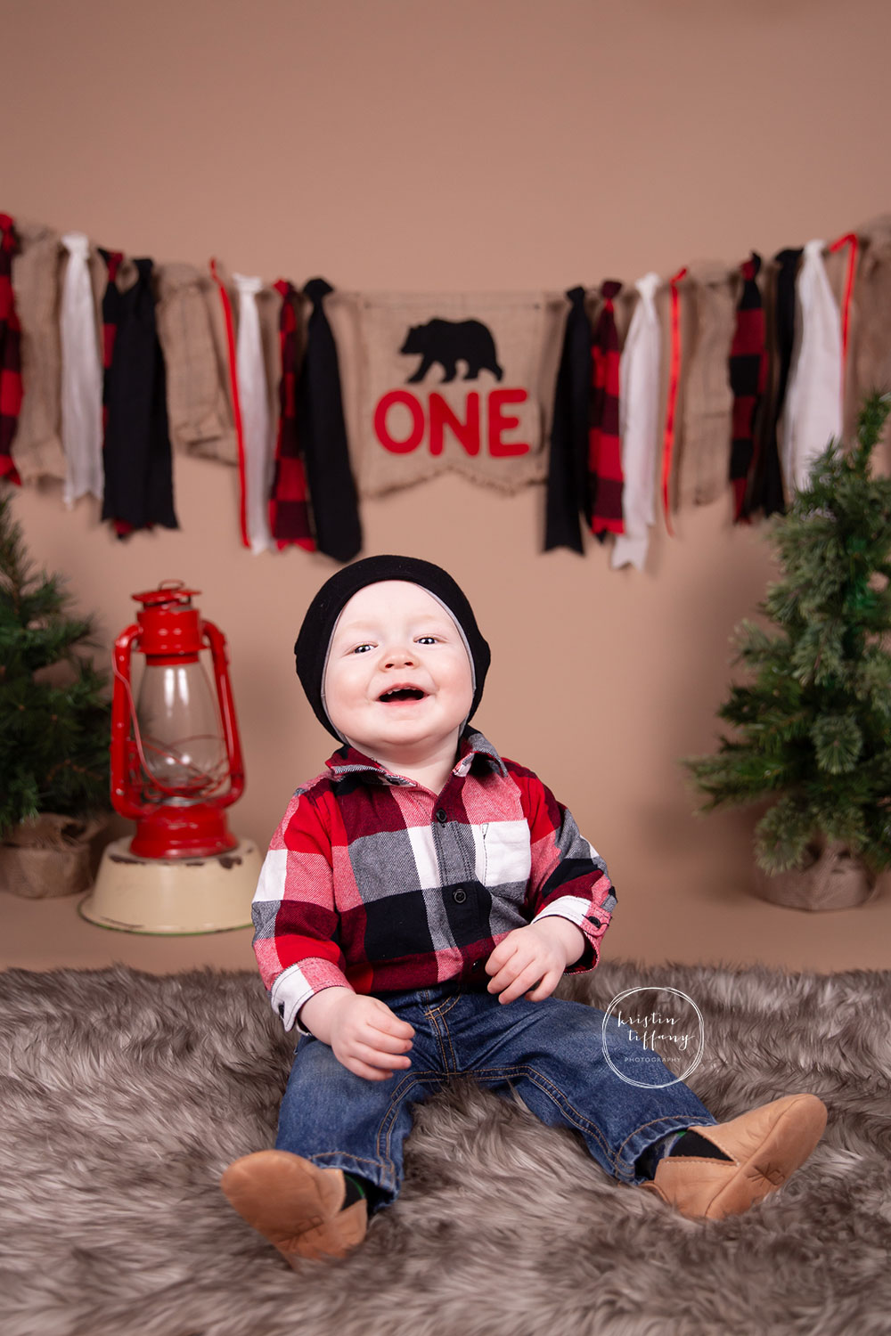 a photo of a baby boy at a one year photoshoot