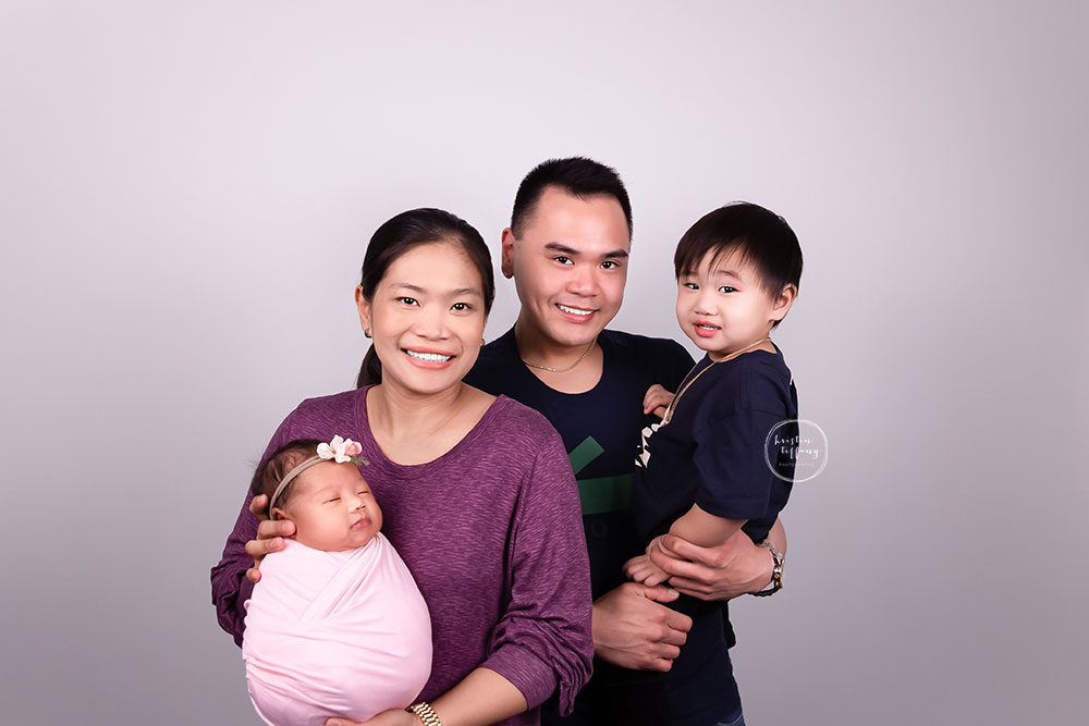 a family photo from a newborn session