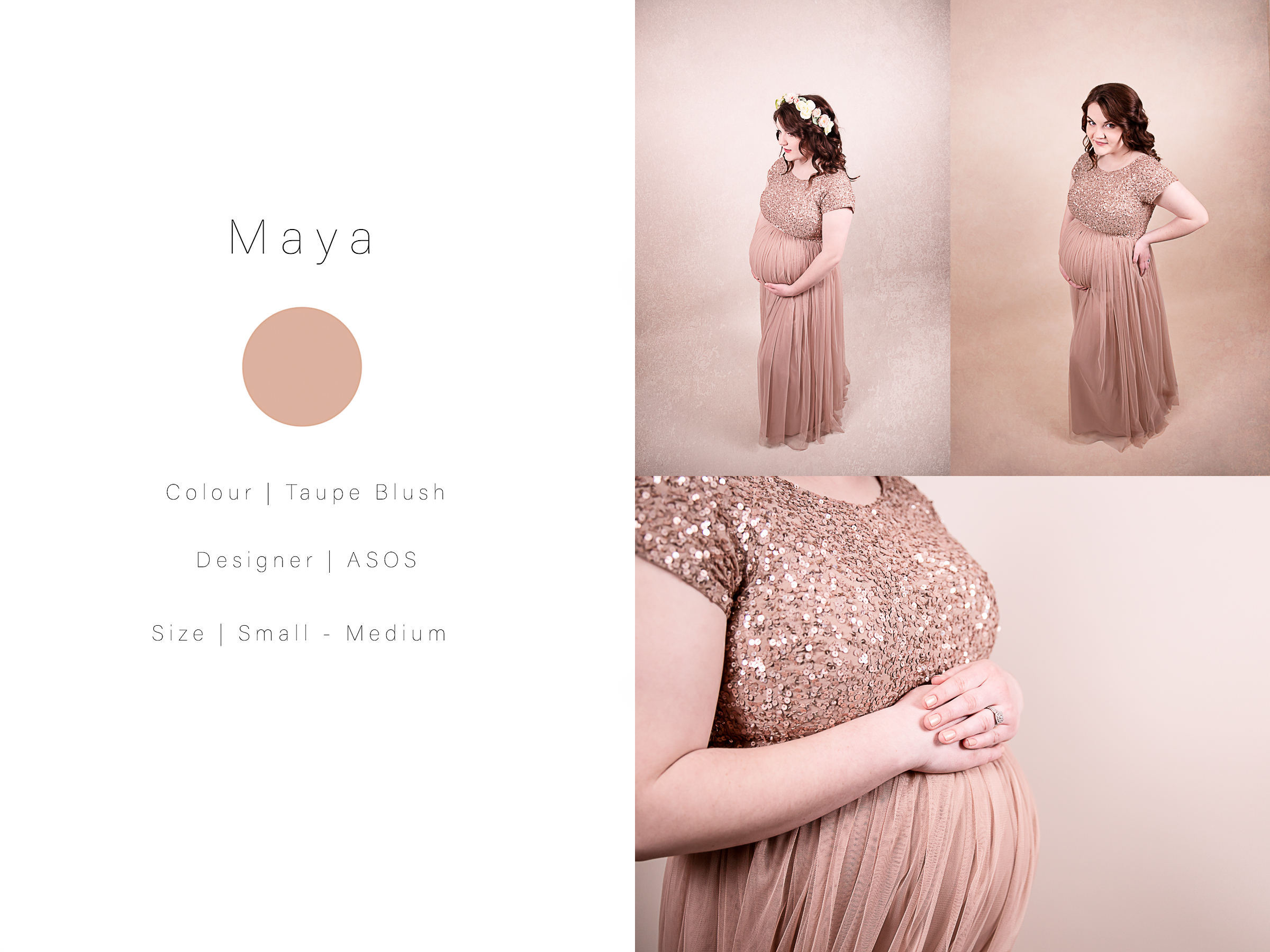 a collage of maternity photos