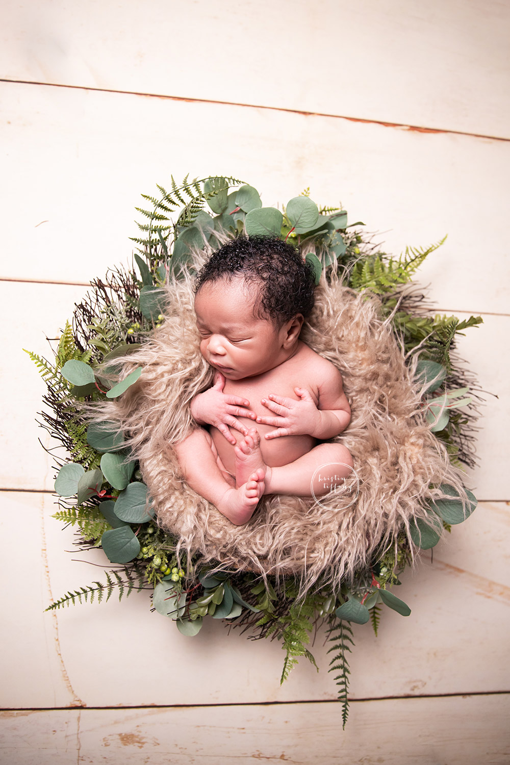 a photo of a newborn baby boy at a newborn photoshoot