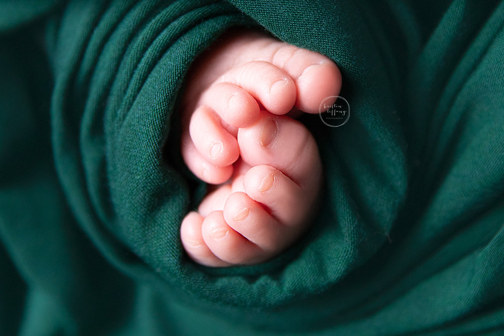 a photo of a newborn baby boy toes at a newborn photoshoot