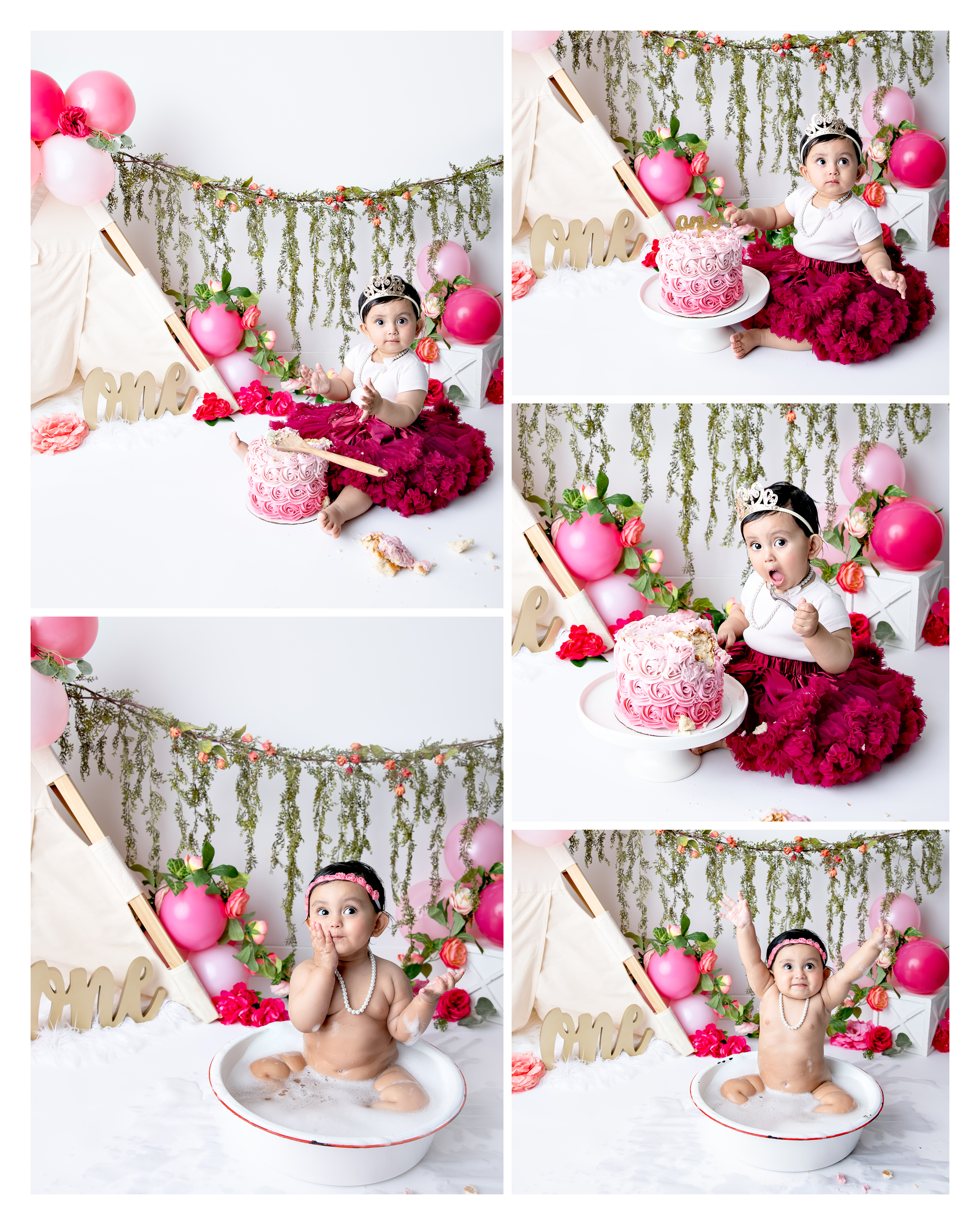 photos from a Cake Smash Session with Kristin Tiffany Photography