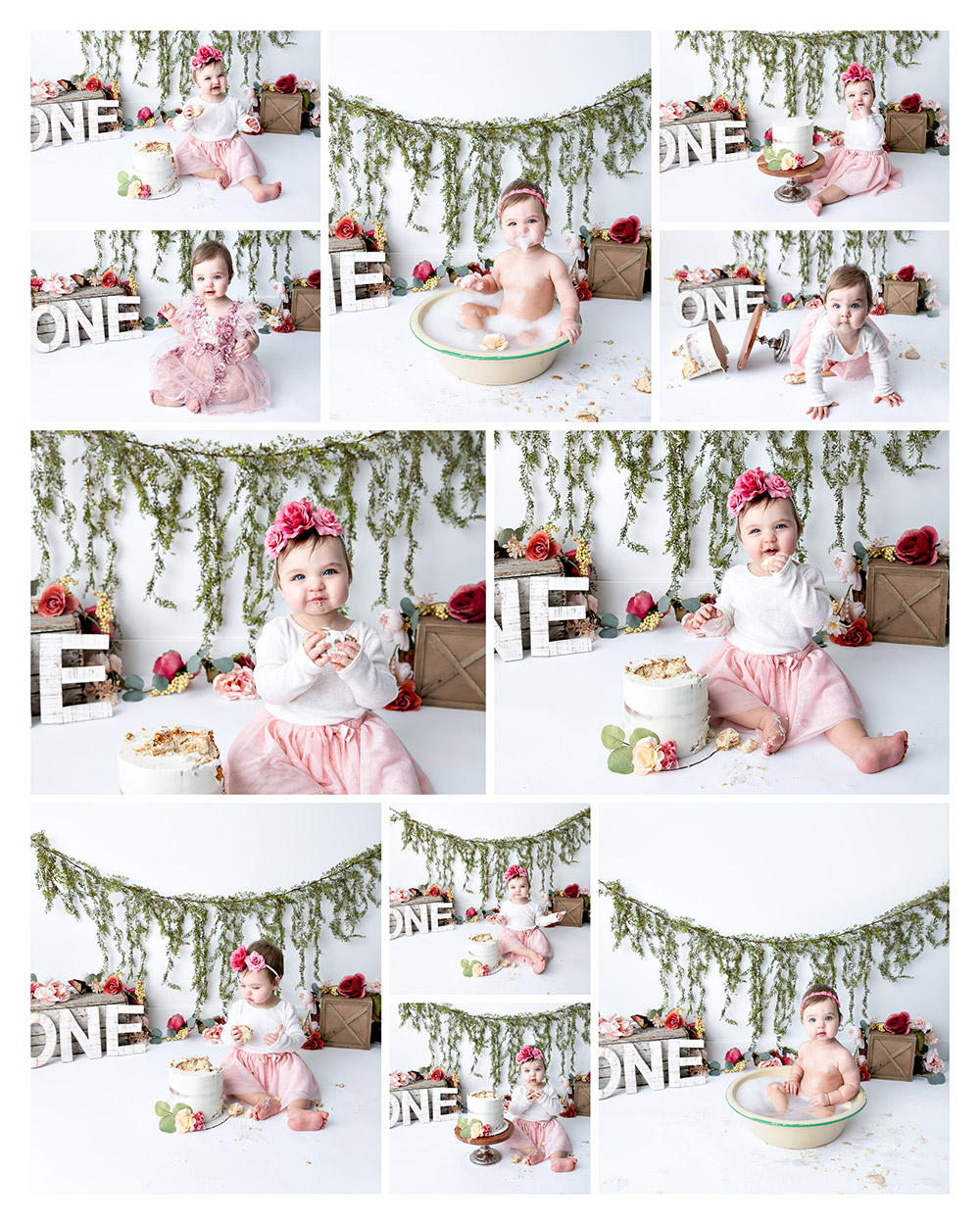 photos from a Cake Smash Session with Kristin Tiffany Photography
