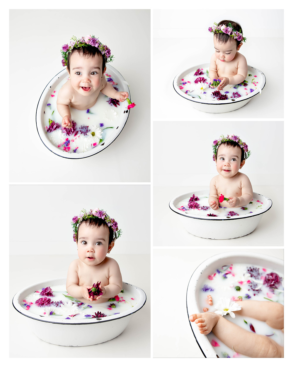 floral milk bath photos by Kristin Tiffany Photography